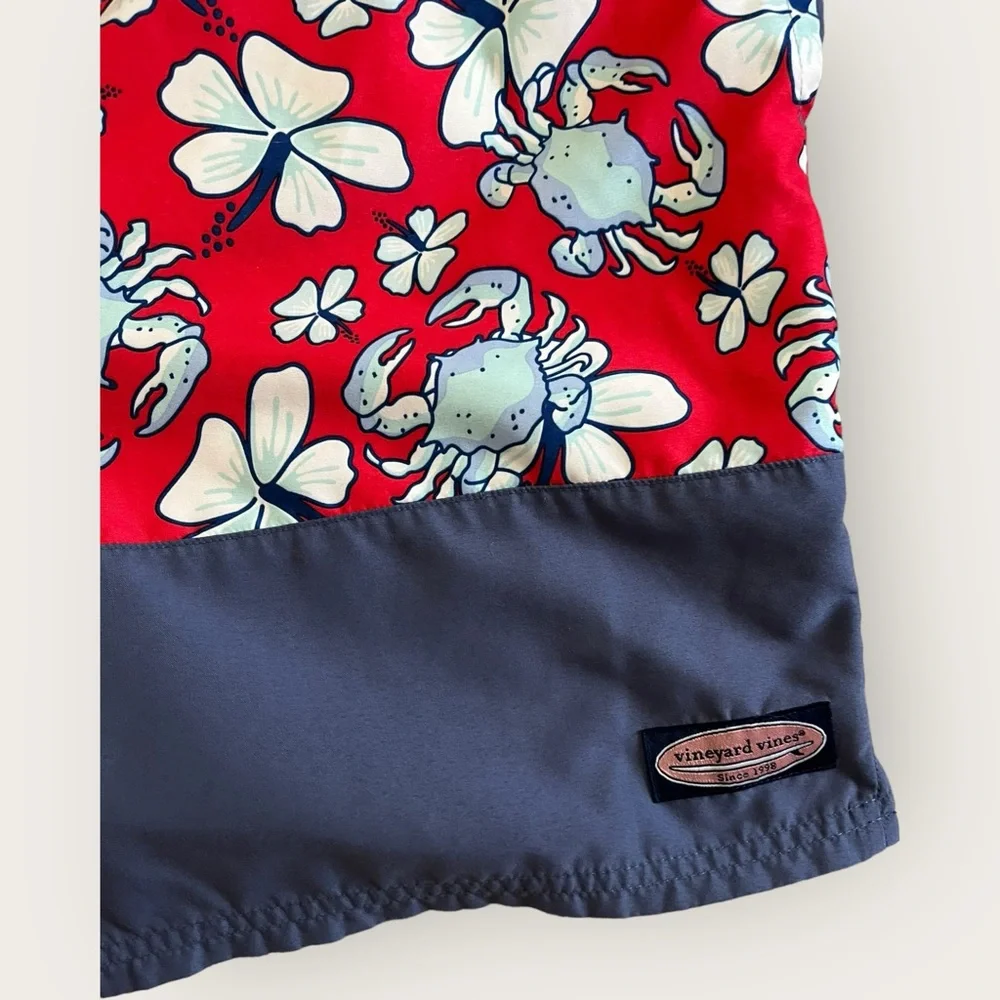 Vineyard Vines Swim Trunks Shorts Men's XL Crab Wt‎ Bag Bottom EXCELLENT ✅